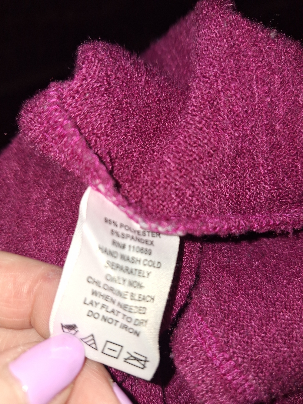 Attitudes by Renee Deep Raspberry Open-Front Draped Cardigan - Picture 5 of 5